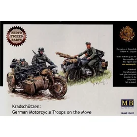 Kradschutzen: Deutscher Motorcycle Truppen auf dem Move