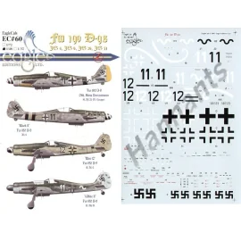 Focke Wulf Fw 190D-9 (4) Black 1 14/JG26 RLM 76/82/83 Black 11 JG4 RLM 75/76/83 Blue 12 II/JG6 RLM 76/82/83 White 11 13/JG51 RLM