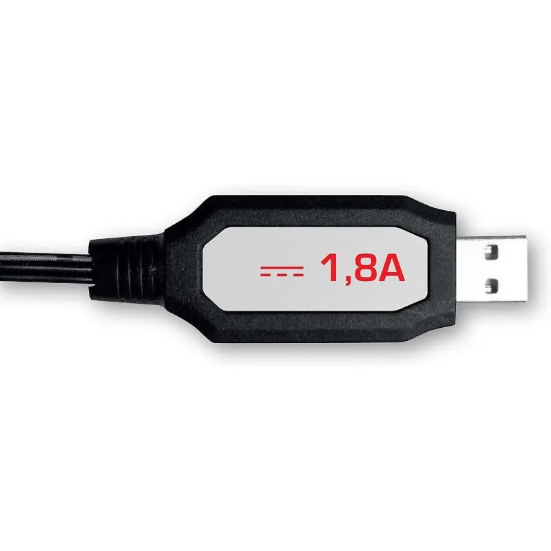USB Cable 1A for LiFePo4 6,4V Batteries Slot Car 