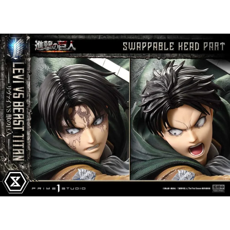 Attack on Titan - Ultimate Premium Masterline Series 1/4 Levi Versus Beast Titan 73 cm Prime 1 Studio