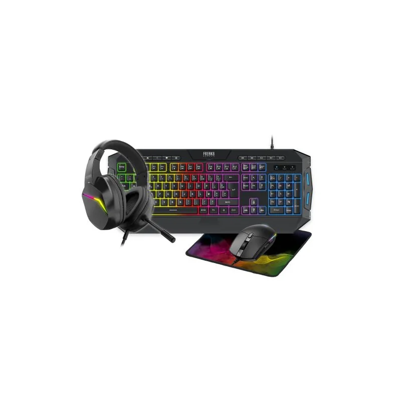 Pack 4in1 Polychroma AZERTY Tastatur+Maus+Matte+Headset - RGB 