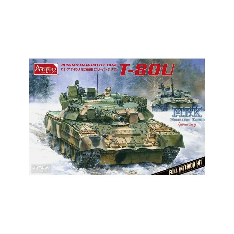 Russian Main Battle Tank T-80U FULL INTERIOR AMUSING HOBBY