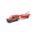 Land Rover Defender 110 Firefighters + Zodiac 1/43 
