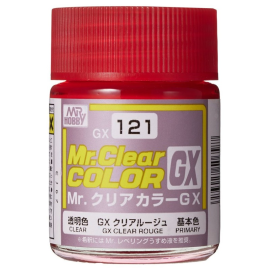 GUNZE MR. HOBBY GX-121 MR. COLOR GX CLEAR RED (18 ML) Modellbau-Farbe 