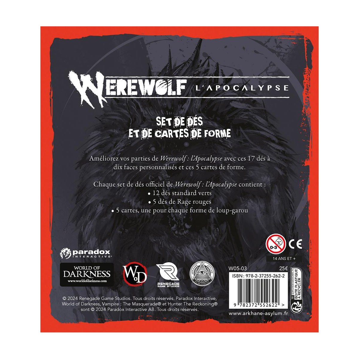 Werewolf: Set de Dés Rollenspiel würfel