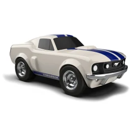 Baghera: FORD MUSTANG Rennwagen Elfenbeinweiß (498) 19x9,5x7,5cm, in Geschenkbox 23x10,5x12,5cm, 3+ 