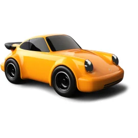Baghera Toys: PORSCHE Rennwagen 911 Gelb (536) 20x10x7,5cm, in Geschenkbox 23x10,5x12,5cm, 3+ 