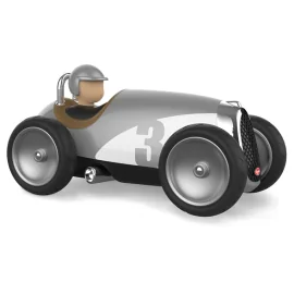 Baghera Toys: Rennwagen SILBER (480) 18x9x10cm, in Geschenkbox 22x10,5x9,5cm, 1+ 