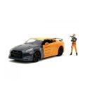 1:24 NISSAN GT-R W/NARUTO FIGURE BI-COLOR HOLLYWOOD RIDES 2009 