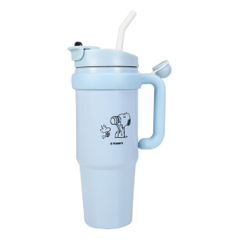 Peanuts - Snoopy 887 ml thermos cup with angled straw 