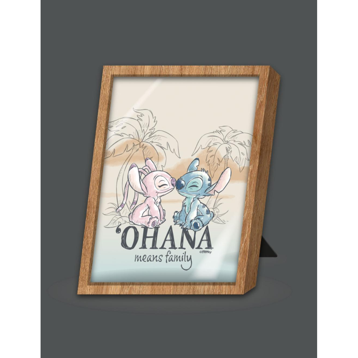 STITCH & ANGEL - Ohana means Family - Light Frame Dekorative Lampe
