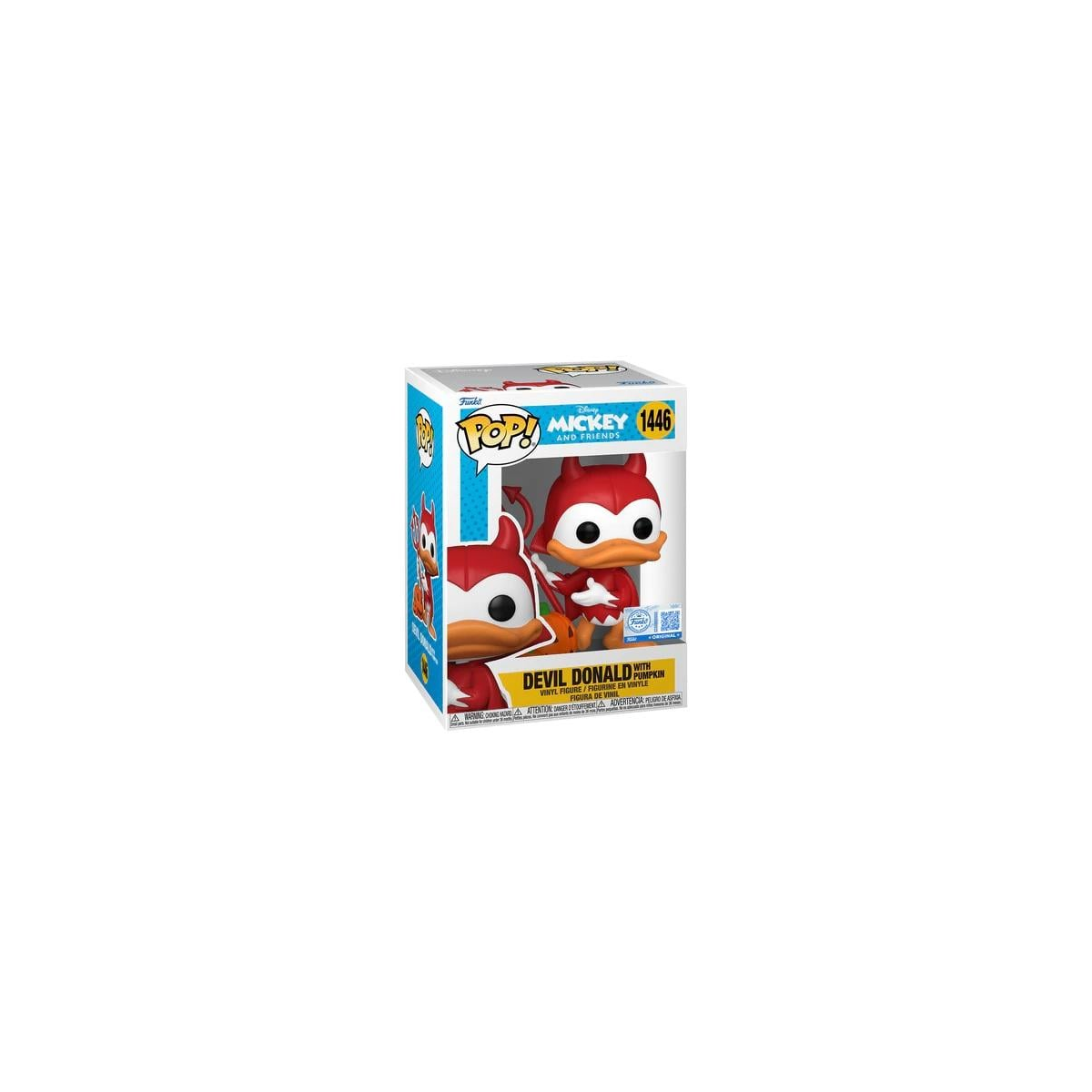 DISNEY - POP N° 1446 - Devil Donald with Chase (Black Light) Funko