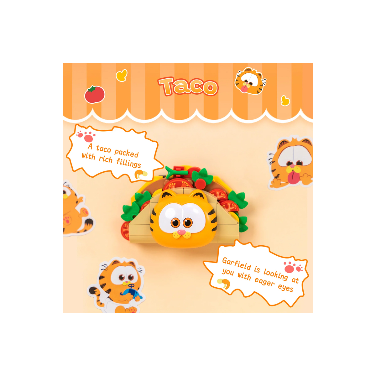 Garfield Fridge Magnet Series Pantasy 86819 Taco Fridge Magnet 10cm 