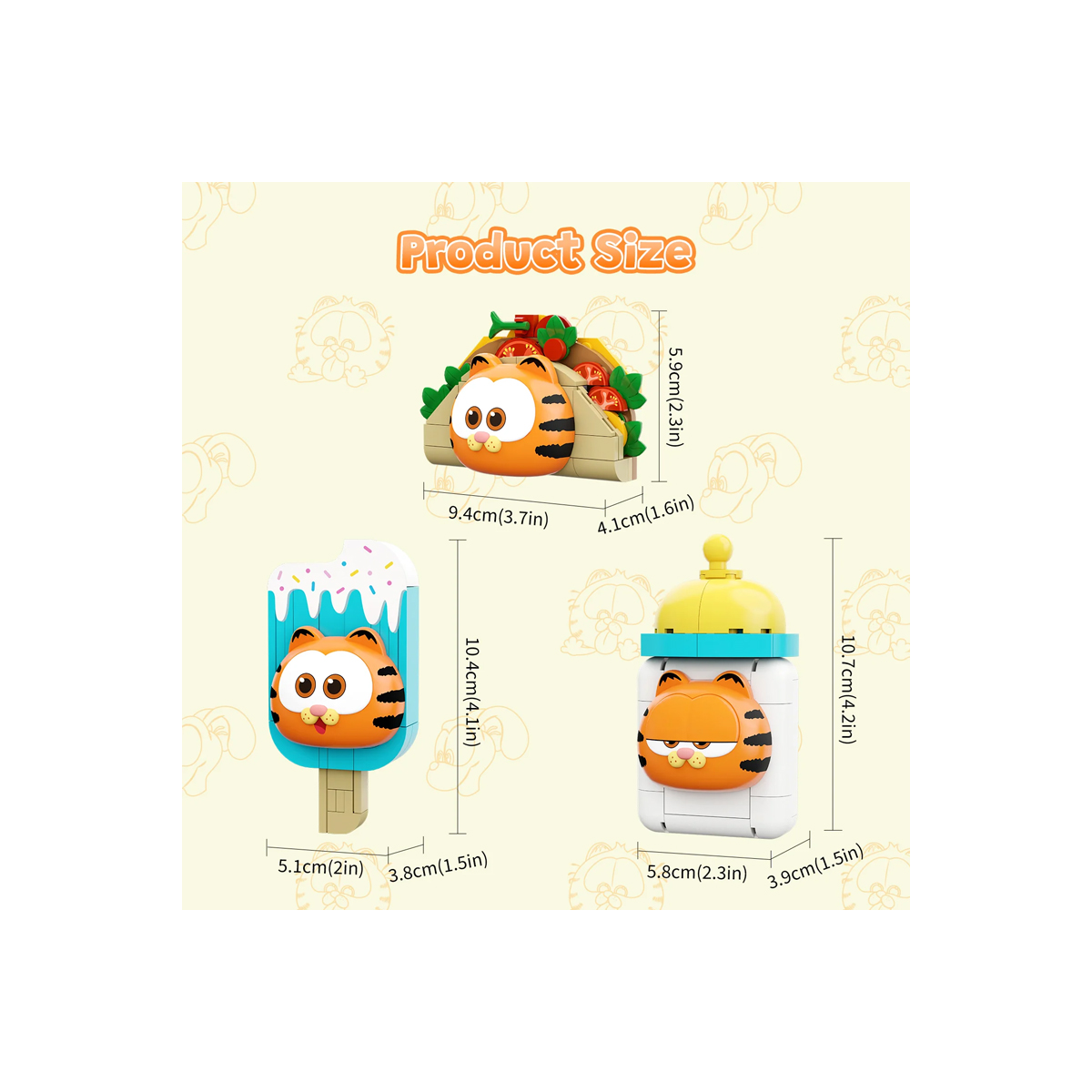 PTY86819 Garfield Fridge Magnet Series Pantasy 86819 Taco Fridge Magnet 10cm