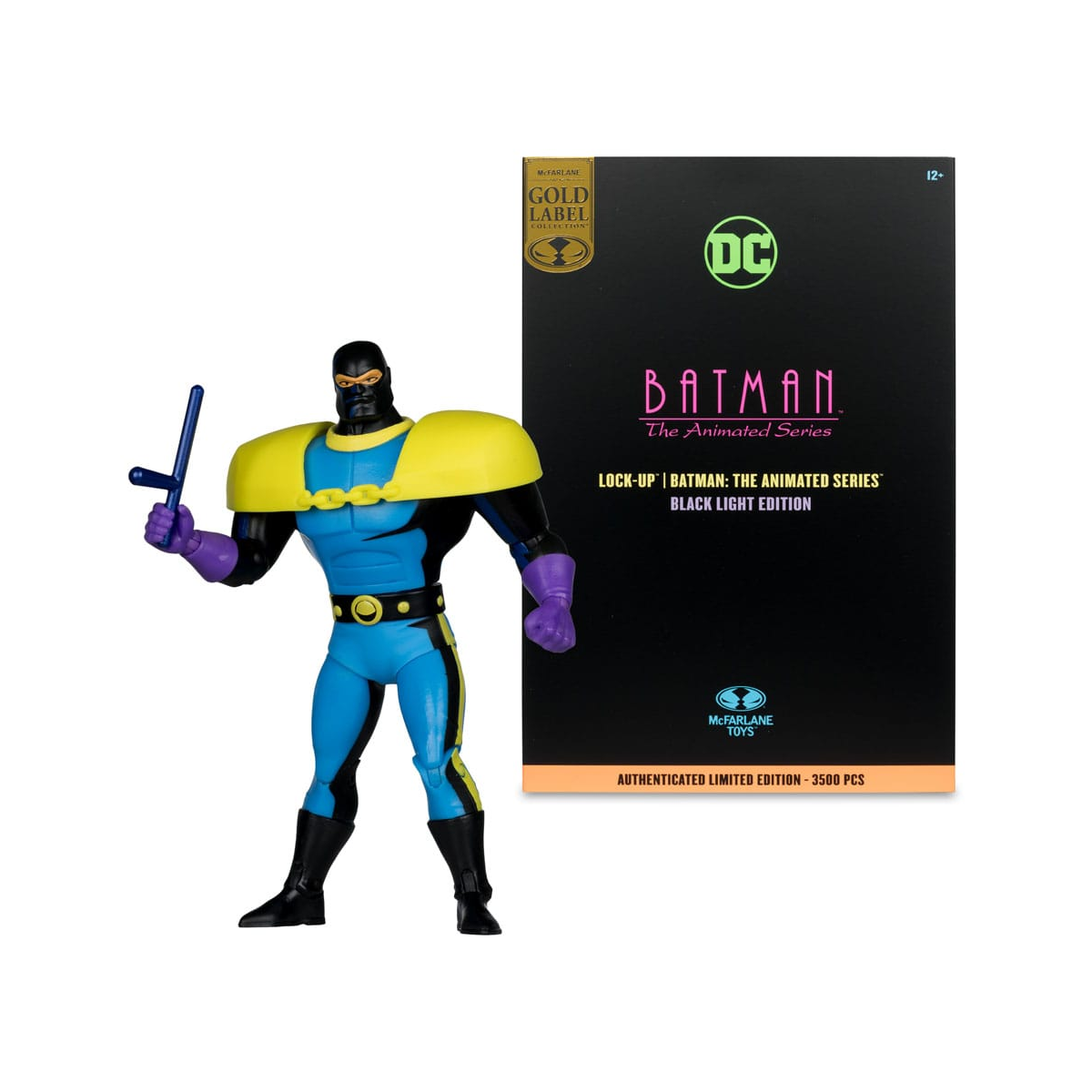 MCF17661 Batman: The Animated Series DC Direct action figure Build-A Wave 5 Lock-Up Black Light Edition (Gold Label) 15 cm