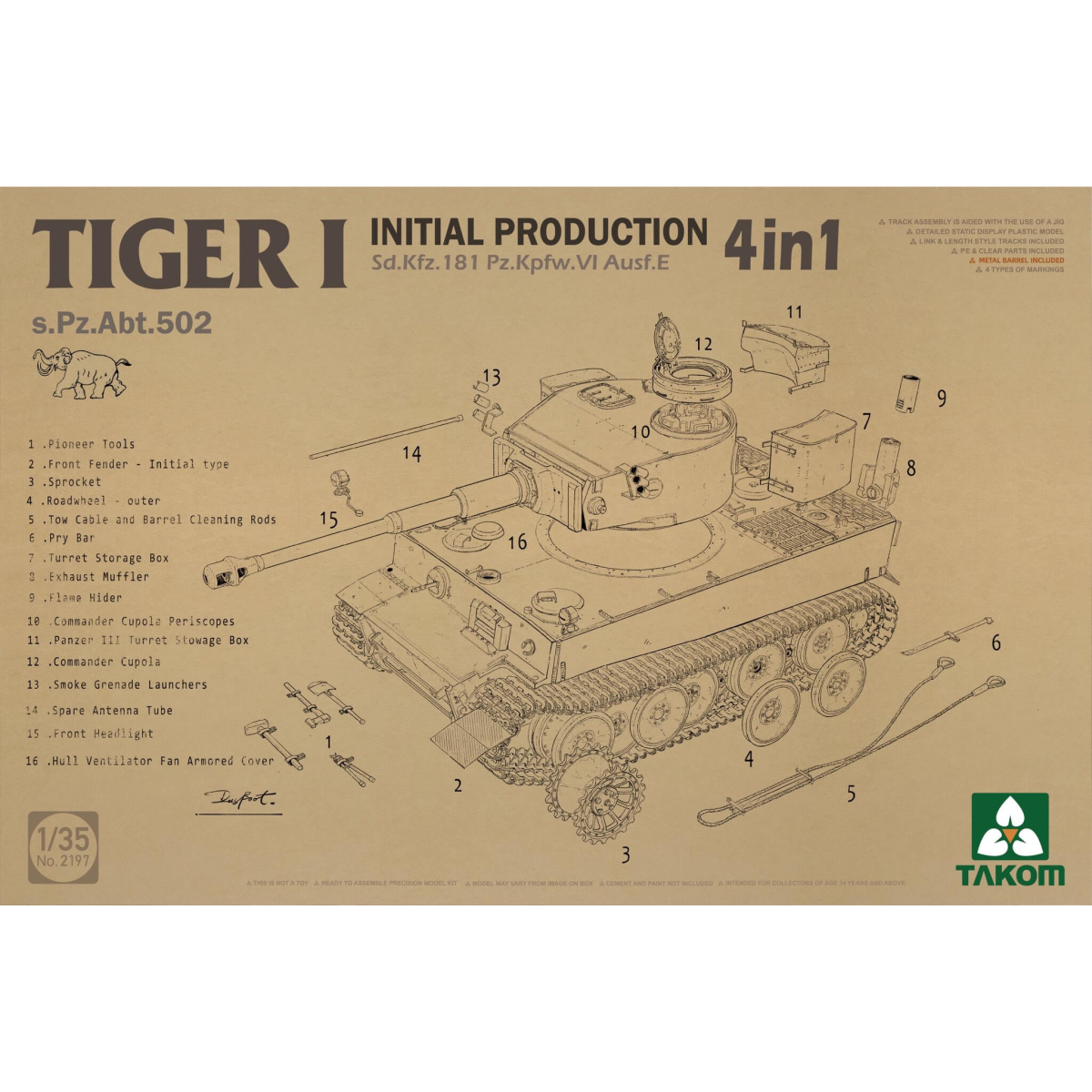 Tiger I Initial Production 4 in 1 s.Pz.Abt. 502 