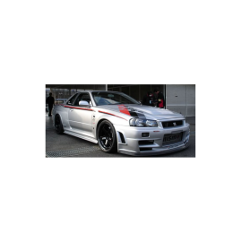 SOLIDO 1804312 NISSAN SKYLINE GT-R (BNR34) WITH NISMO PARTS SILVER 1999 1/18 Miniatur 