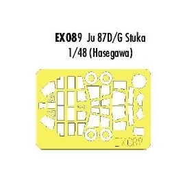 Junkers Ju 87D/G Stuka canopy fame and wheels etc (designed to be used with Hasegawa kits) (made from yellow Japanese produced K