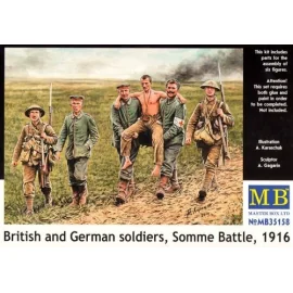 Britische und deutsche Soldaten, (WWI) Somme Schlacht 1916