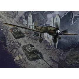 Junkers Ju 87G-2 & JS-2 Limited Edition. Kit enthält sowohl WWII Ju 87G-2 Deutsche Bomber (Academy) & JS-2 sowjetischen Panzer (